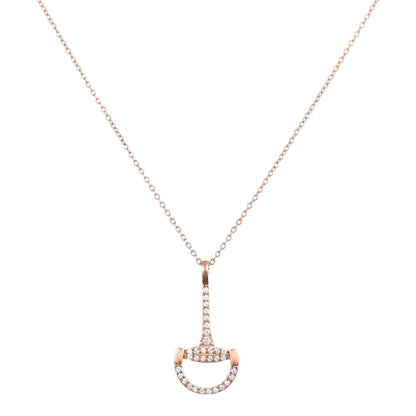 Lotta Necklace Snaffle Bit - Rose Gold