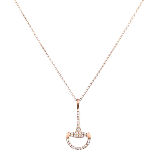Lotta Necklace Snaffle Bit - Rose Gold