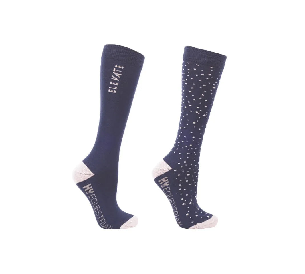 Hy Equestrian Elevate Allure Mizs Socks (Pack of 2)