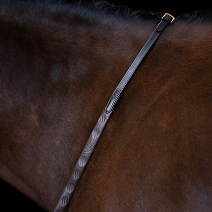 Imperial Riding Rubber Reins with MAGNA Thumb Grip – Black & Brown