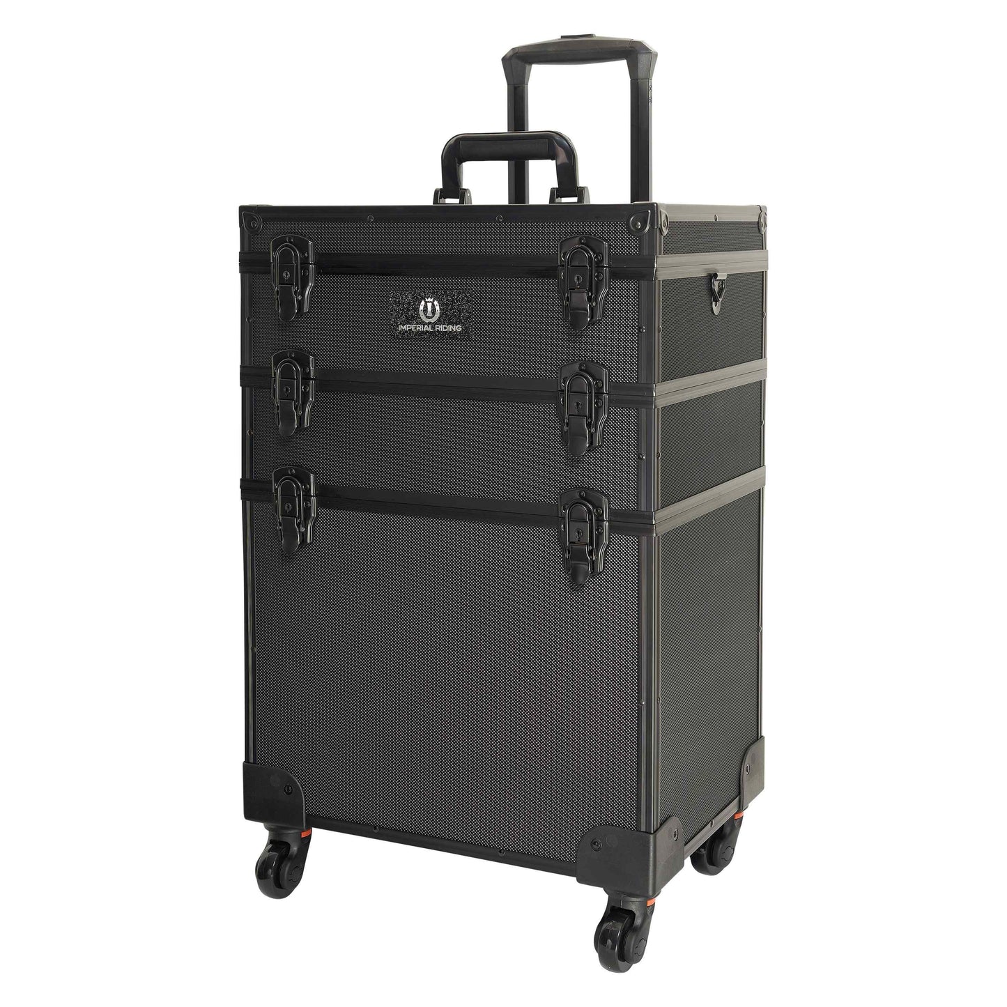 Imperial Riding IRH StackX Deluxe Grooming Box – Stackable, Wheeled | Black | Saddlery-Online