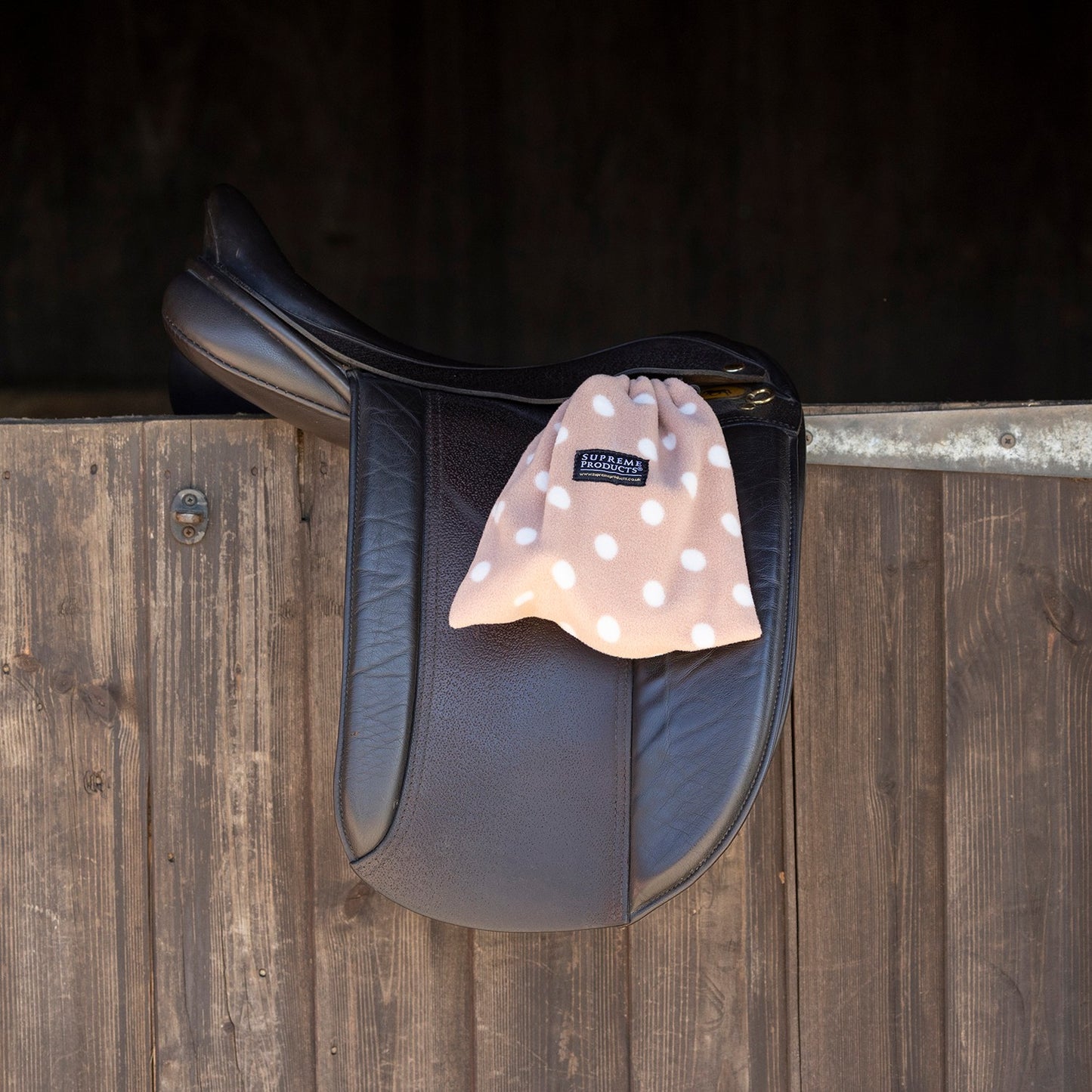 Supreme Products Dotty Fleece Stirrup Covers – Luxurious Latte