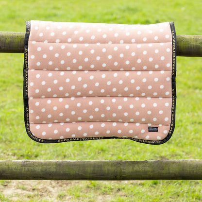 Supreme Products Dotty Fleece Saddle Pad  - Luxurious Latte