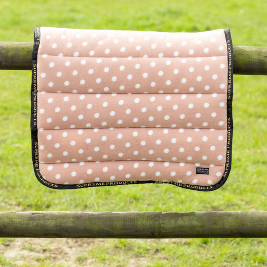 Supreme Products Dotty Fleece Saddle Pad  - Luxurious Latte