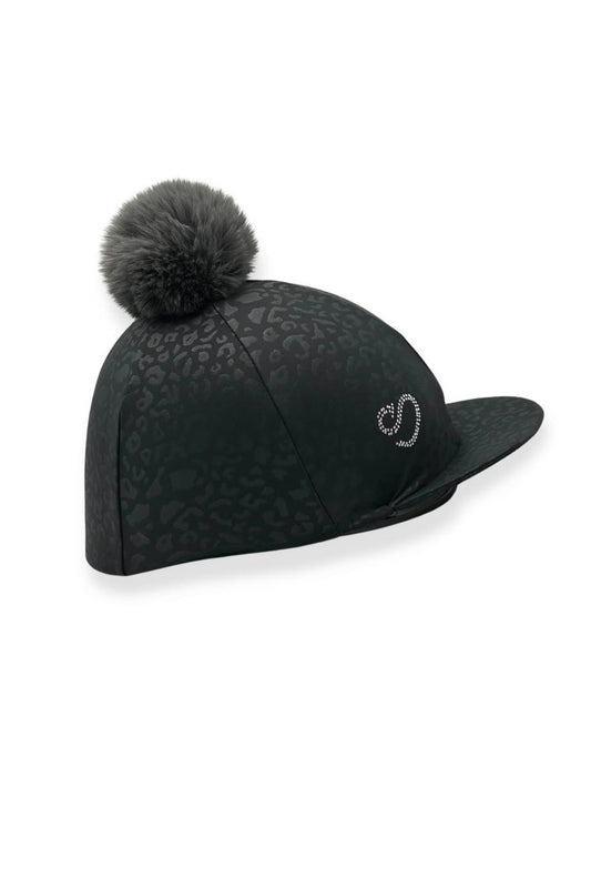 Hat Silk Black/Leopard Diamante