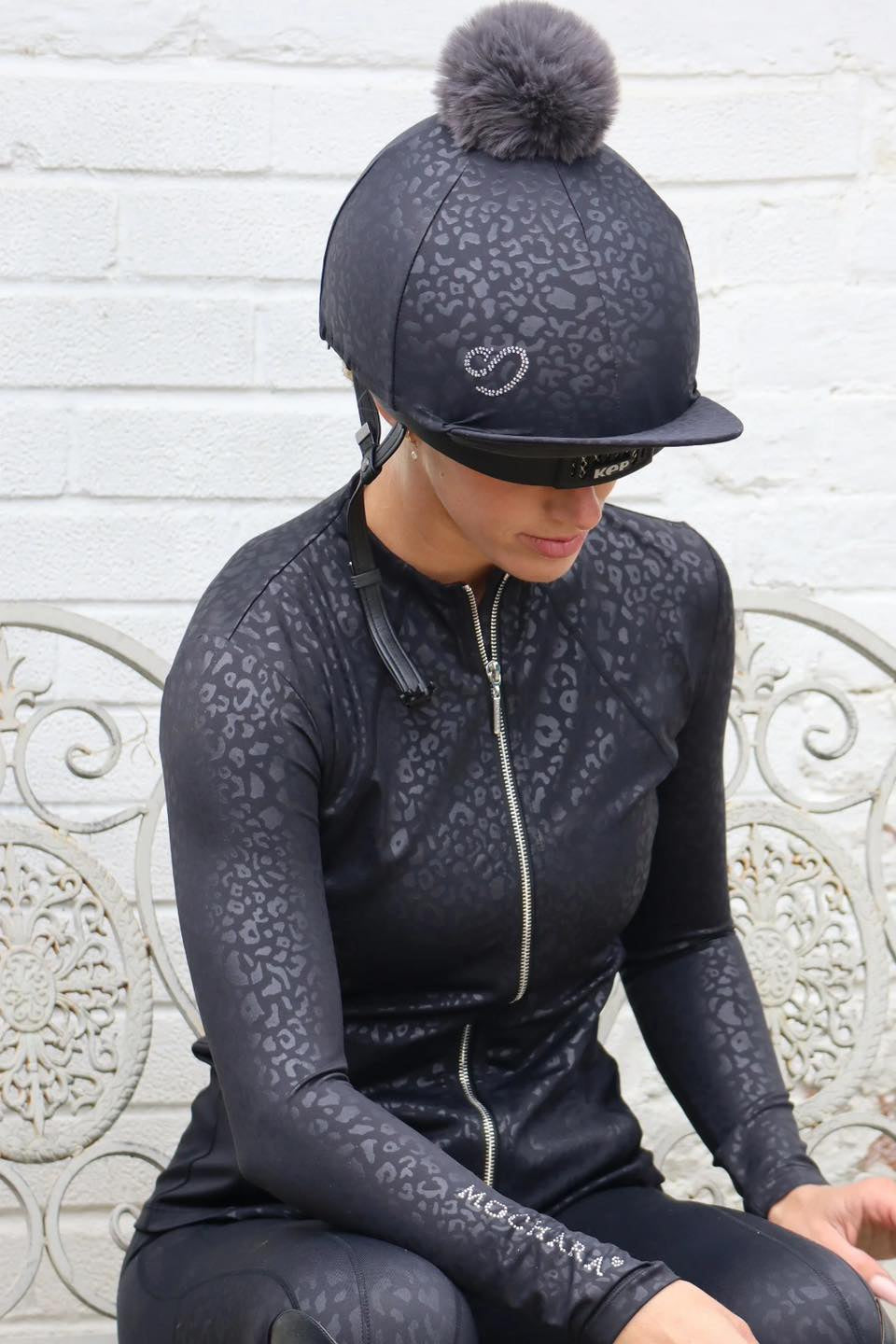 Leopard/Diamante Fusion Full Zip Baselayer