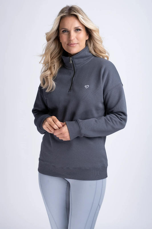 Half Zip Sweatshirt - Charcoal