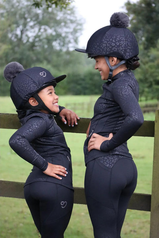 Leopard/Diamante Fusion Full Zip Baselayer Young Rider