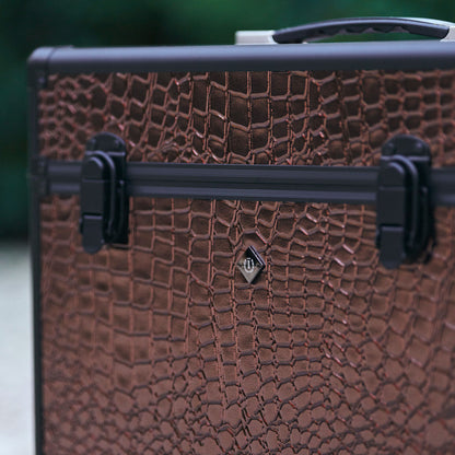 Imperial Riding Slimline Grooming Box - Brown Croco