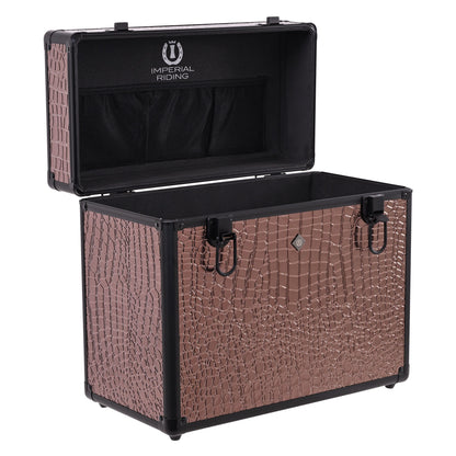 Imperial Riding Slimline Grooming Box - Brown Croco