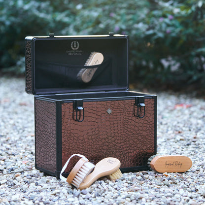 Imperial Riding Slimline Grooming Box - Brown Croco