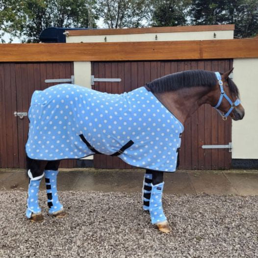 Dotty Fleece Boots - Set of 4 Blue or Red