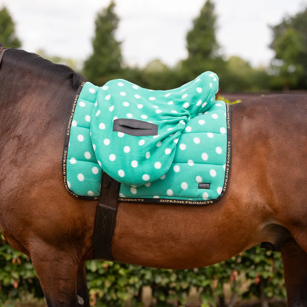 Supreme Products Ride on Dotty Fleece Saddle Cover