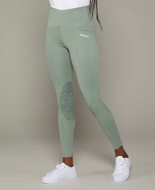 Ladies Sculptor Sleek Riding Tights - Pistachio