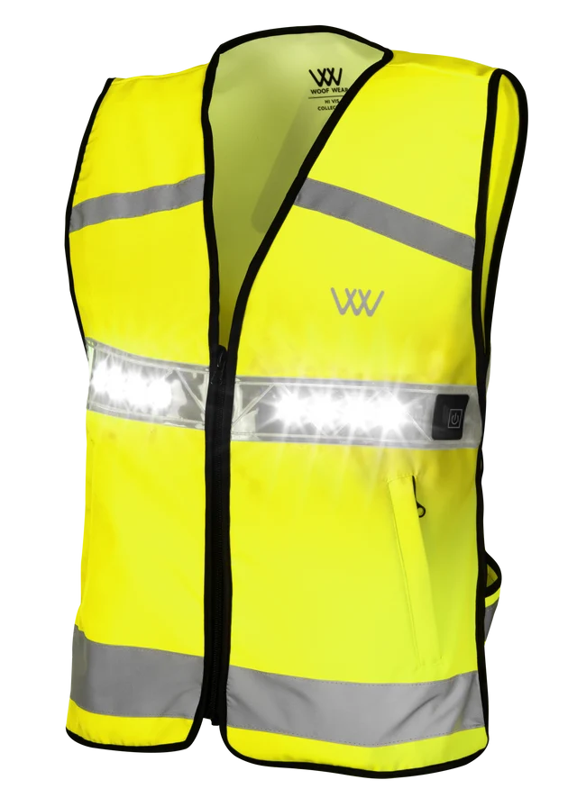 Woof Wear LED Hi-Vis Riding Vest - Yellow