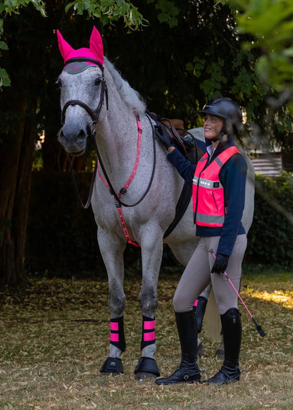 Woof Wear LED Horse Neck Band - Hi Viz Pink
