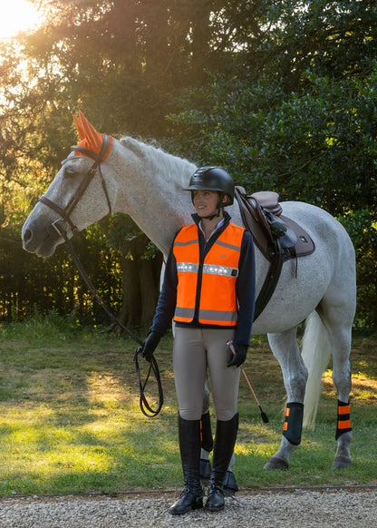 Woof Wear LED Hi-Vis Riding Waistcoat - Orange