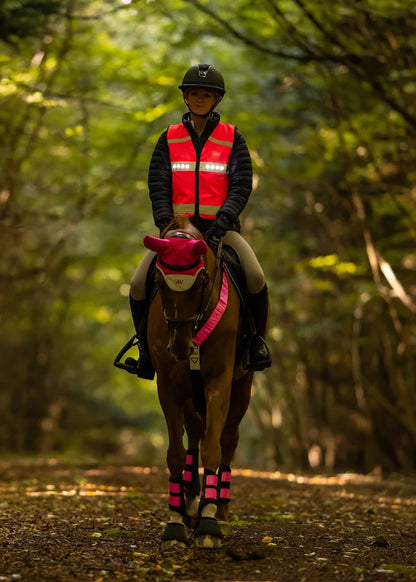 Woof Wear LED Hi-Vis Riding Vest - Pink