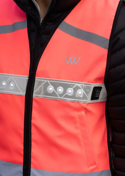Woof Wear LED Hi-Vis Riding Vest - Pink