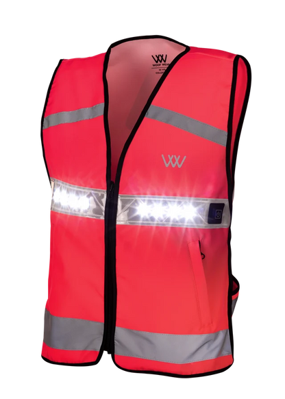 Woof Wear LED Hi-Vis Riding Vest - Pink