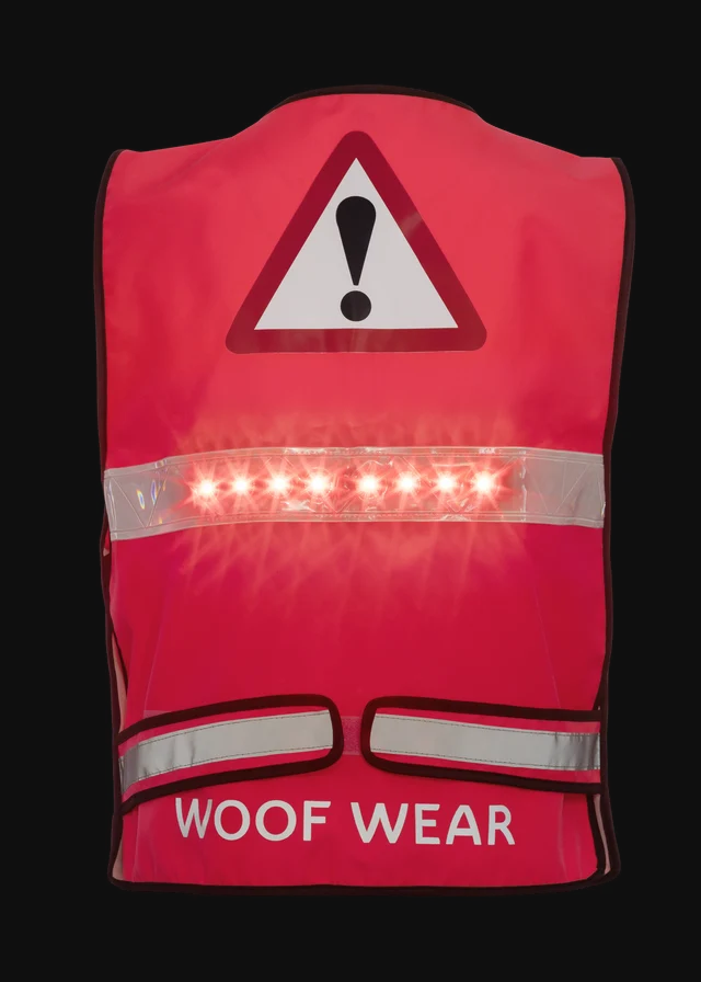 Woof Wear LED Hi-Vis Riding Vest - Pink