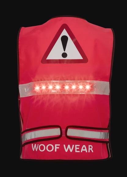 Woof Wear LED Hi-Vis Riding Vest - Pink