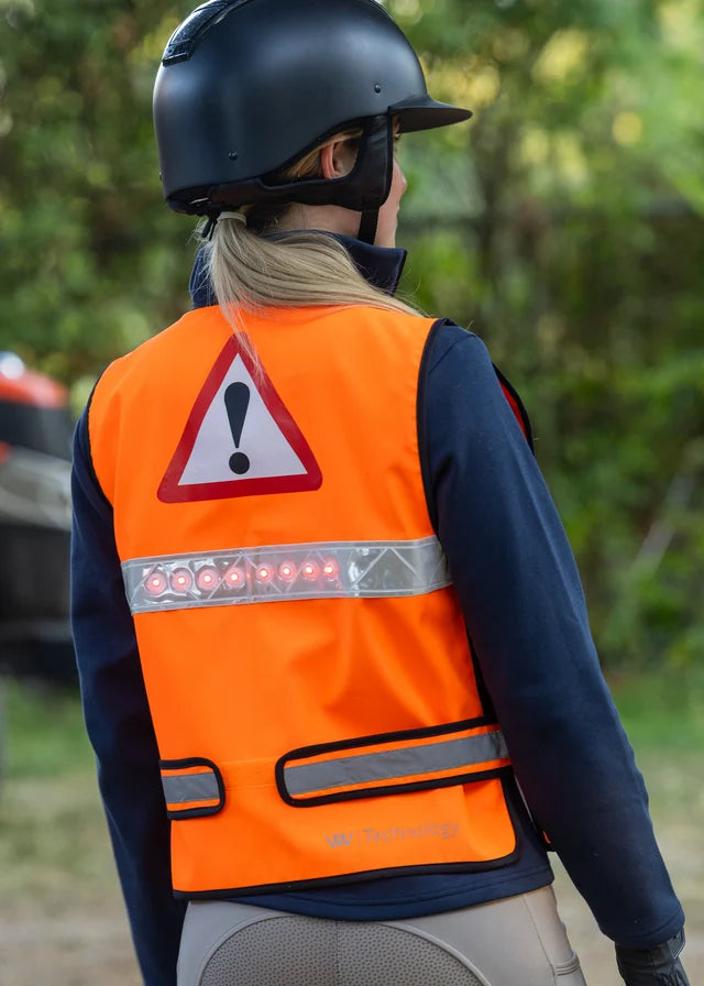 Woof Wear LED Hi-Vis Riding Waistcoat - Orange