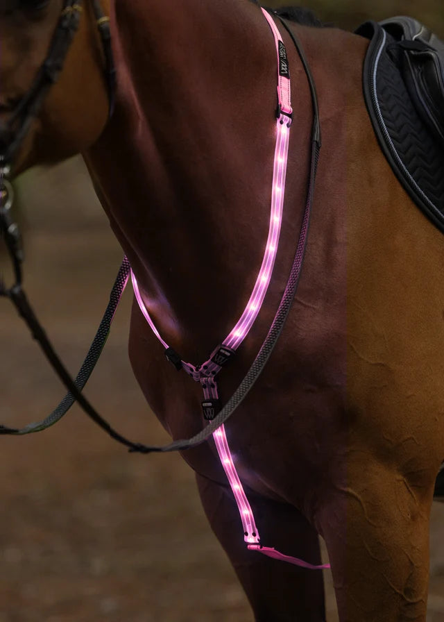 Woof Wear LED Horse Neck Band - Hi Viz Pink