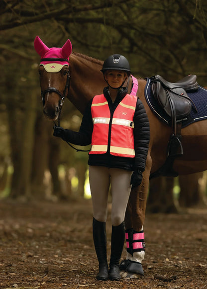 Woof Wear LED Hi-Vis Riding Vest - Pink