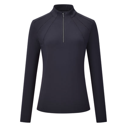 Imperial Riding Zoey Women's Half-Zip Riding Top - Black or Dark Mauve