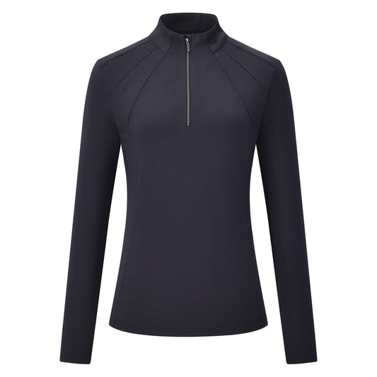 Imperial Riding Zoey Women's Half-Zip Riding Top - Black or Dark Mauve